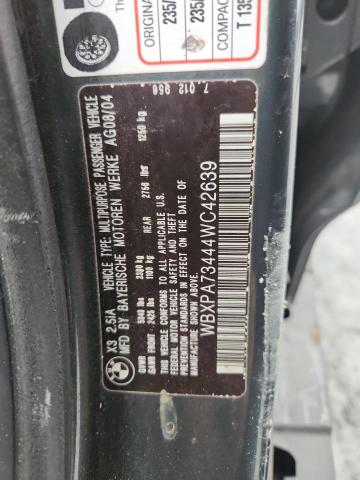 Photo 14 from auction – 2004 BMW X3 with VIN WBXPA73444WC42639