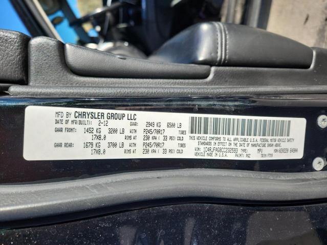 Photo 14 from auction – 2012 JEEP GRAND CHER with VIN 1C4RJFAG8CC232593