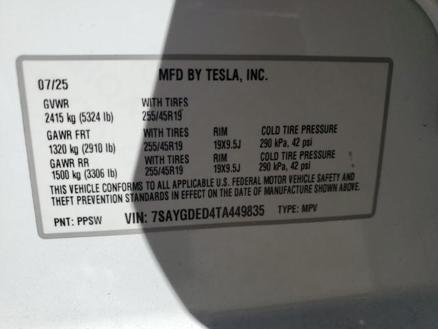Photo 14 from auction – 2026 TESLA MODEL Y with VIN 7SAYGDED4TA449835
