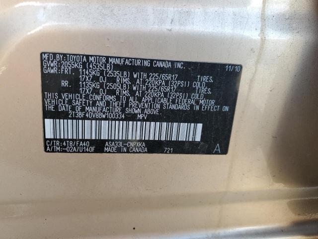 Photo 14 from auction – 2011 TOYOTA RAV4 with VIN 2T3BF4DV8BW100334