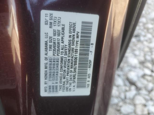 Photo 14 from auction – 2011 HONDA ODYSSEY EX with VIN 5FNRL5H67BB061189