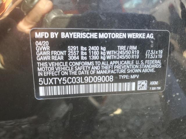 Photo 14 from auction – 2020 BMW X3 XDRIVE3 with VIN 5UXTY5C03L9D09008