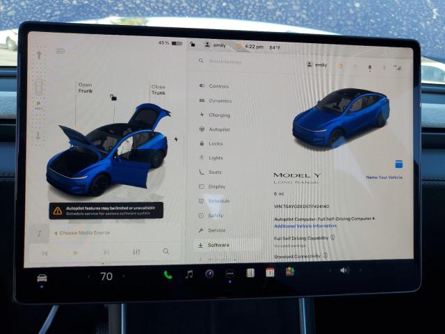 Photo 9 from auction – 2026 TESLA MODEL Y with VIN 7SAYGDED5TF424140
