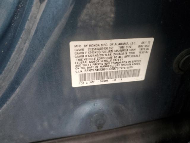 Photo 14 from auction – 2016 HONDA PILOT EXL with VIN 5FNYF5H55GB009576