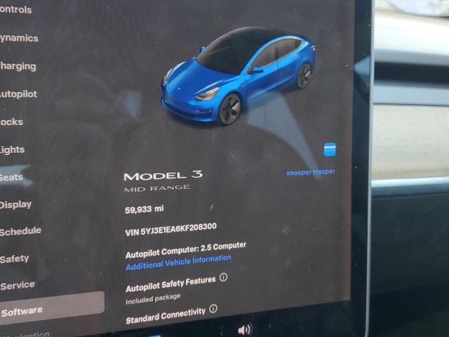 Photo 9 from auction – 2019 TESLA MODEL 3 with VIN 5YJ3E1EA6KF208300