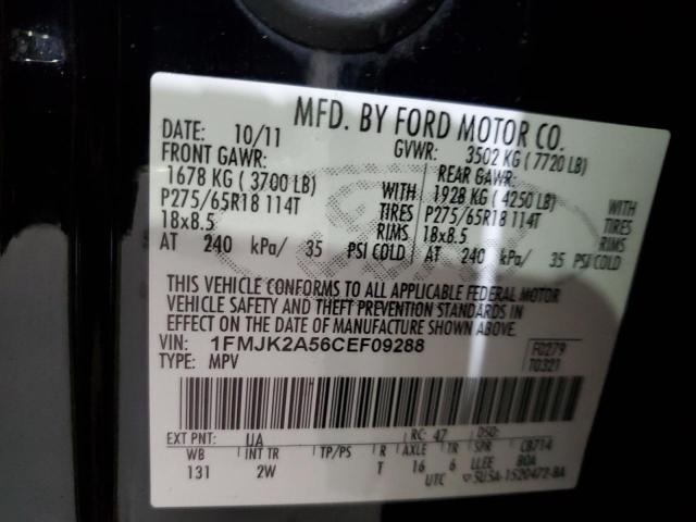 Photo 14 from auction – 2012 FORD EXPEDITION with VIN 1FMJK2A56CEF09288