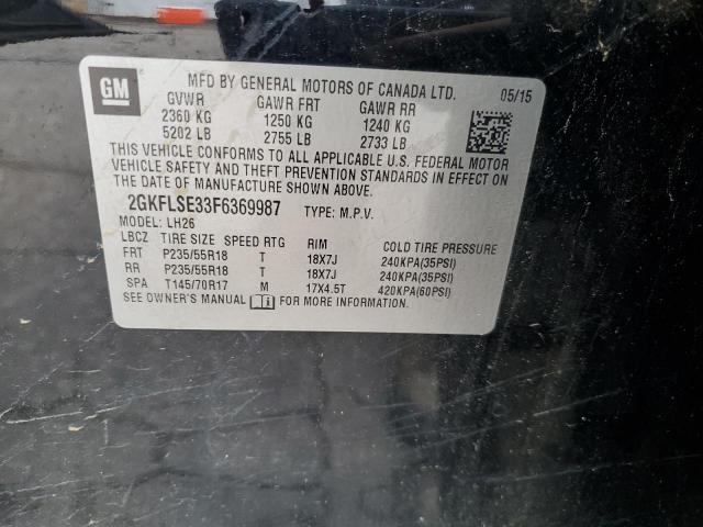 Photo 14 from auction – 2015 GMC TERRAIN SL with VIN 2GKFLSE33F6369987