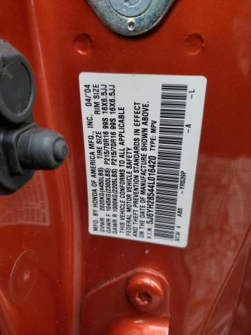 Photo 14 from auction – 2004 HONDA ELEMENT EX with VIN 5J6YH28544L016420