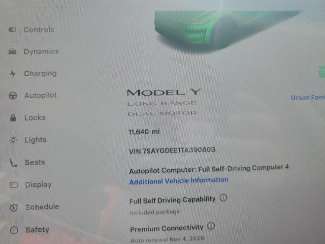 Photo 9 from auction – 2026 TESLA MODEL Y with VIN 7SAYGDEE1TA390803