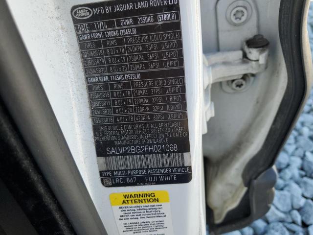 Photo 14 from auction – 2015 LAND ROVER RANGE ROVE with VIN SALVP2BG2FH021068