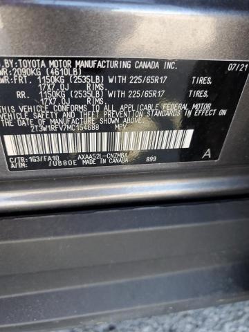 Photo 14 from auction – 2021 TOYOTA RAV4 XLE with VIN 2T3W1RFV7MC154688