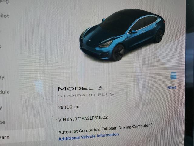 Photo 9 from auction – 2020 TESLA MODEL 3 with VIN 5YJ3E1EA2LF611532
