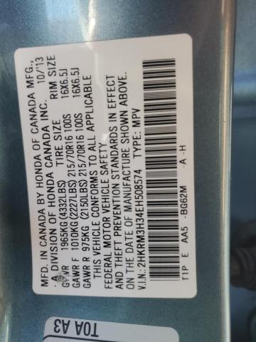 Photo 14 from auction – 2014 HONDA CR-V LX with VIN 2HKRM3H34EH508574