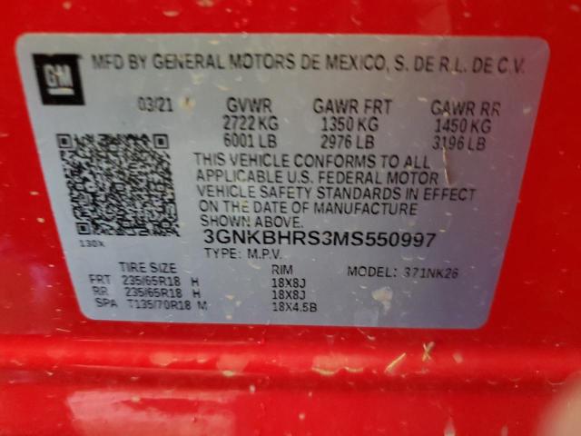Photo 14 from auction – 2021 CHEVROLET BLAZER 2LT with VIN 3GNKBHRS3MS550997