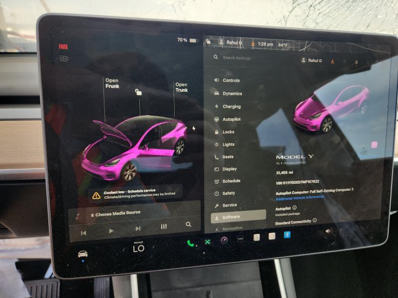 Photo 9 from auction – 2021 TESLA MODEL Y with VIN 5YJYGDED7MF107622
