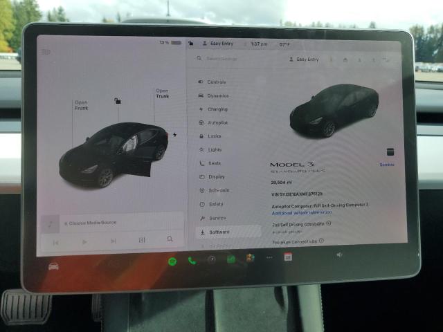 Photo 9 from auction – 2021 TESLA MODEL 3 with VIN 5YJ3E1EAXMF875129