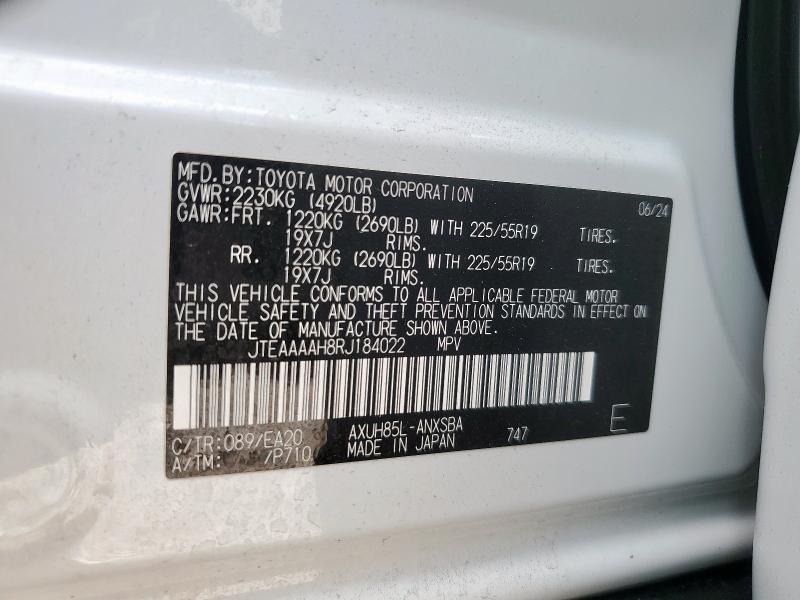Photo 14 from auction – 2024 TOYOTA VENZA LE with VIN JTEAAAAH8RJ184022