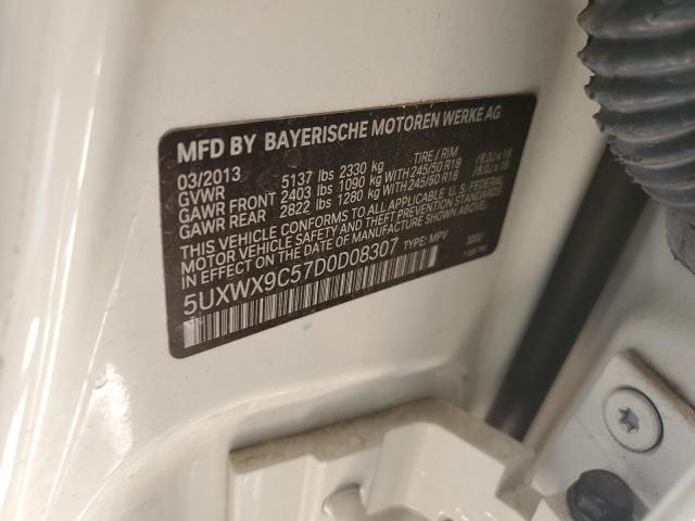 Photo 14 from auction – 2013 BMW X3 XDRIVE2 with VIN 5UXWX9C57D0D08307