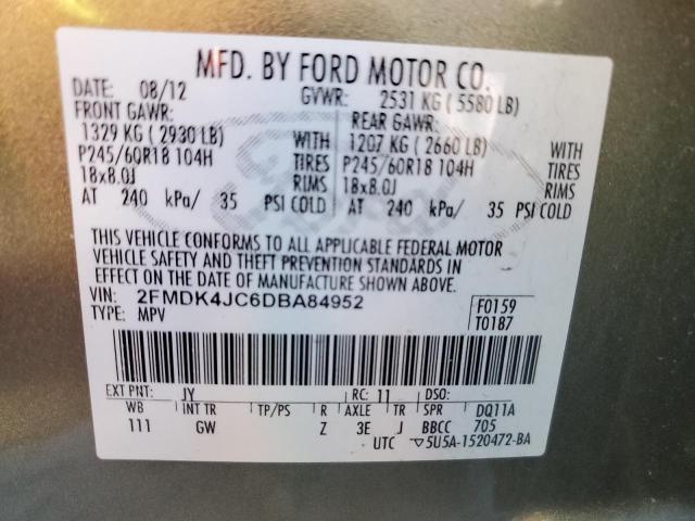 Photo 14 from auction – 2013 FORD EDGE SEL with VIN 2FMDK4JC6DBA84952