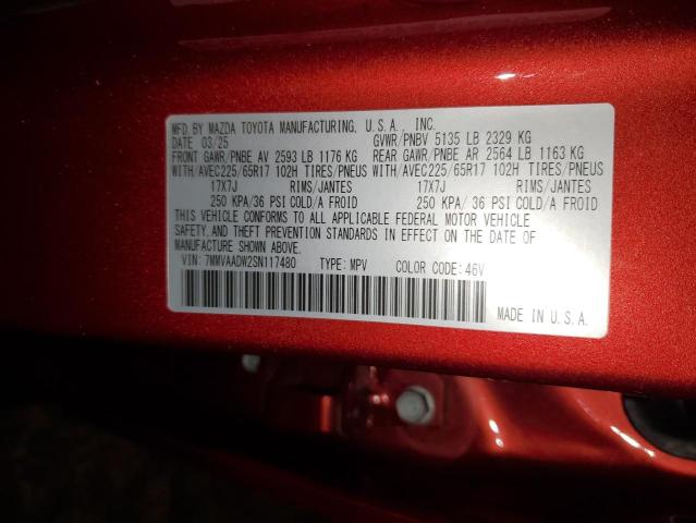 Photo 14 from auction – 2025 MAZDA CX-50 PREM with VIN 7MMVAADW2SN117480