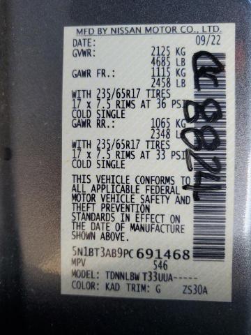 Photo 14 from auction – 2023 NISSAN ROGUE S with VIN 5N1BT3AB9PC691468