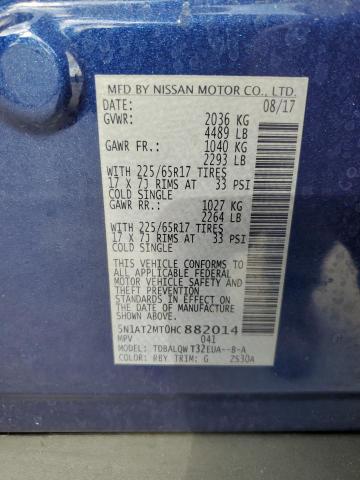 Photo 14 from auction – 2017 NISSAN ROGUE S with VIN 5N1AT2MT0HC882014