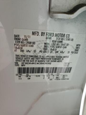 Photo 14 from auction – 2012 FORD EDGE LIMIT with VIN 2FMDK4KC4CBA39392