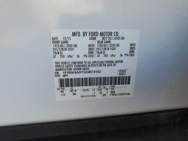 Photo 14 from auction – 2016 FORD EXPLORER P with VIN 1FM5K8AR1GGB74152