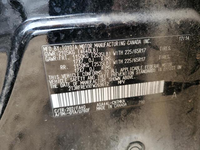 Photo 14 from auction – 2015 TOYOTA RAV4 XLE with VIN 2T3RFREVXFW269612