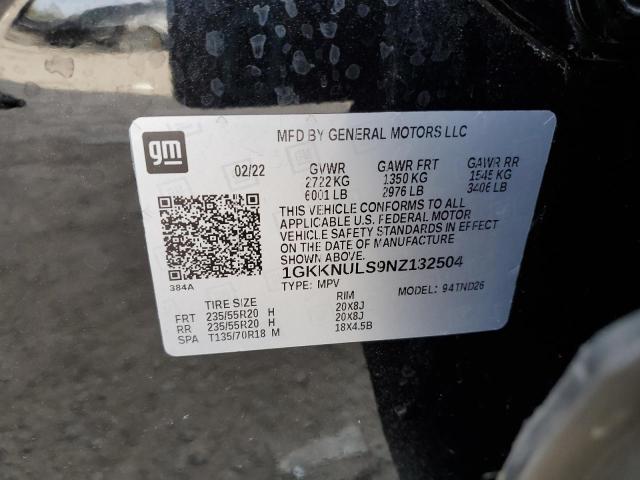 Photo 14 from auction – 2022 GMC ACADIA SLT with VIN 1GKKNULS9NZ132504