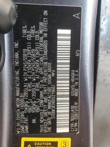 Photo 14 from auction – 2013 TOYOTA HIGHLANDER with VIN 5TDDK3EH0DS219667