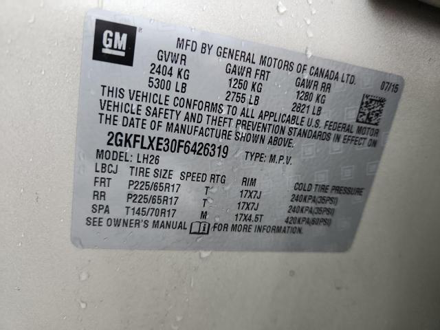 Photo 14 from auction – 2015 GMC TERRAIN SL with VIN 2GKFLXE30F6426319