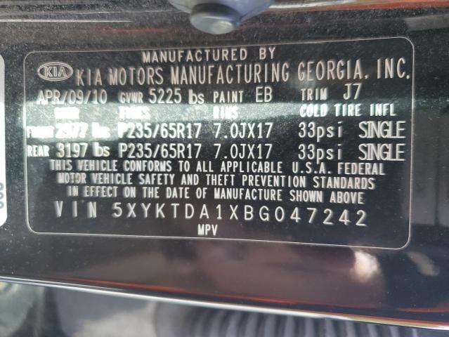Photo 14 from auction – 2011 KIA SORENTO BA with VIN 5XYKTDA1XBG047242