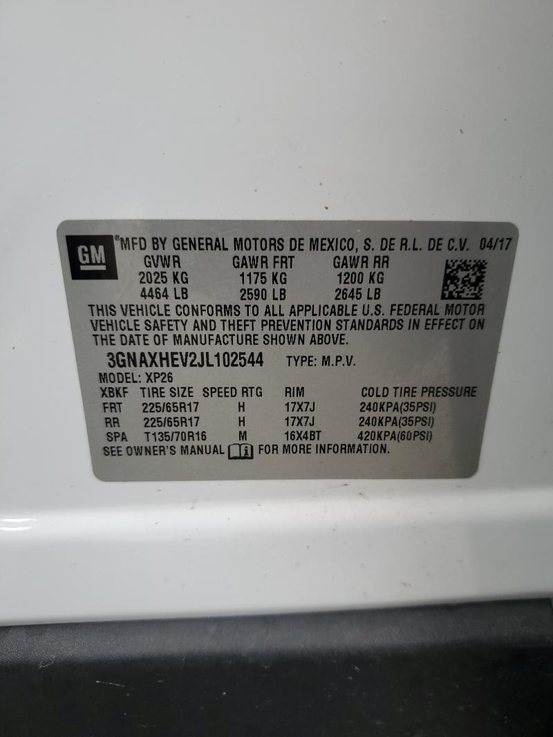 Photo 14 from auction – 2018 CHEVROLET EQUINOX LS with VIN 3GNAXHEV2JL102544
