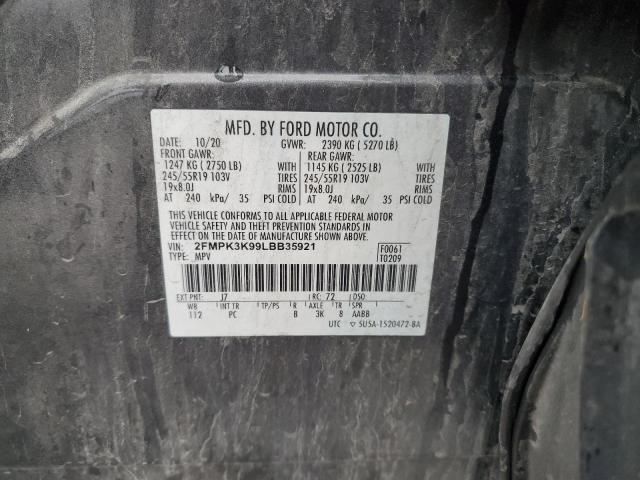 Photo 14 from auction – 2020 FORD EDGE TITAN with VIN 2FMPK3K99LBB35921