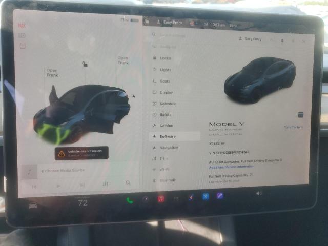 Photo 9 from auction – 2021 TESLA MODEL Y with VIN 5YJYGDEE9MF214342