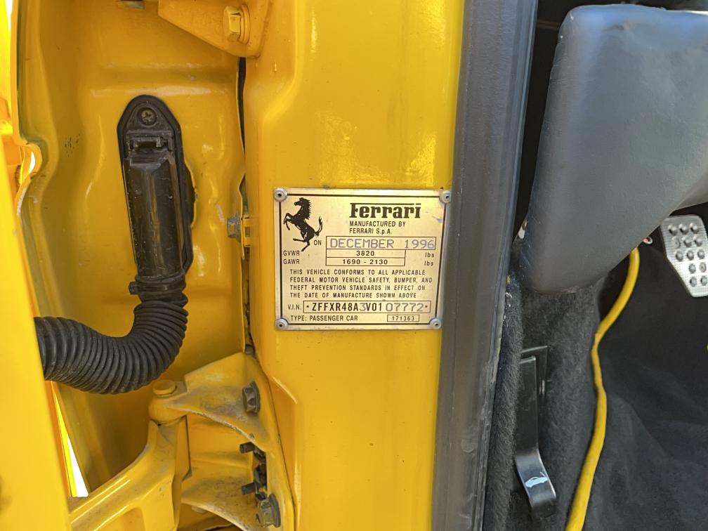 Photo 10 from auction – 1997 FERR F355 SPIDE with VIN ZFFXR48A3V0107772