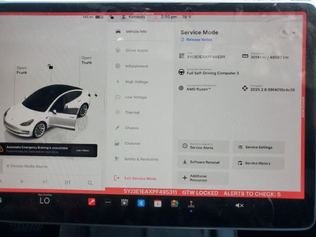 Photo 9 from auction – 2023 TESLA MODEL 3 with VIN 5YJ3E1EAXPF495311
