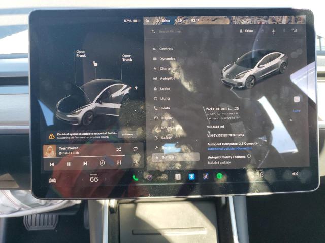 Photo 9 from auction – 2018 TESLA MODEL 3 with VIN 5YJ3E1EB7JF073724