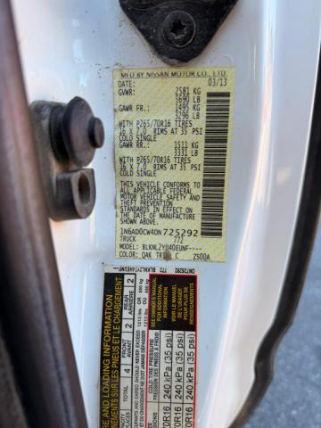 Photo 10 from auction – 2013 NISSAN FRONTIER S with VIN 1N6AD0CW4DN725292