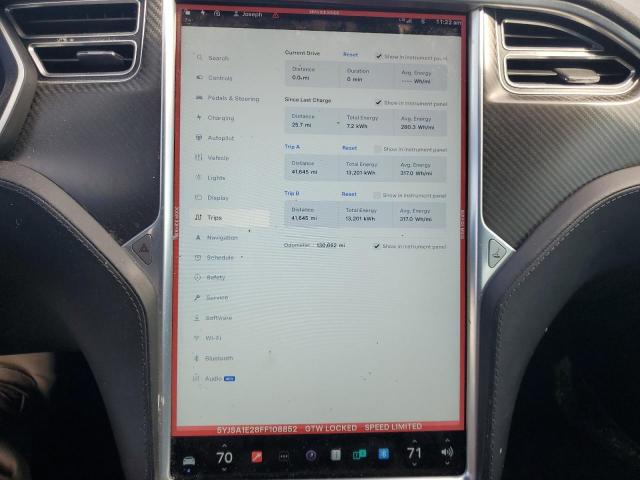 Photo 9 from auction – 2015 TESLA MODEL S with VIN 5YJSA1E28FF108852