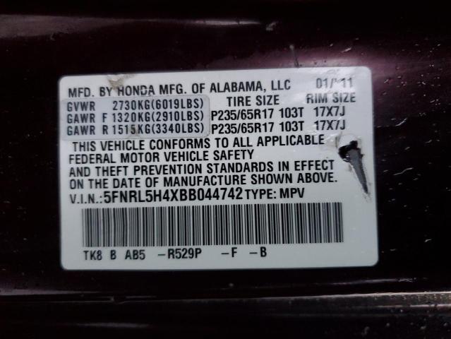Photo 14 from auction – 2011 HONDA ODYSSEY EX with VIN 5FNRL5H4XBB044742