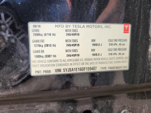 Photo 14 from auction – 2016 TESLA MODEL S with VIN 5YJSA1E16GF159467
