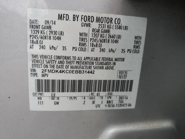 Photo 14 from auction – 2014 FORD EDGE LIMIT with VIN 2FMDK4KC0EBB31442