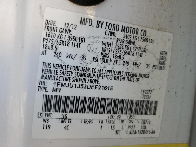 Photo 14 from auction – 2013 FORD EXPEDITION with VIN 1FMJU1J53DEF21615