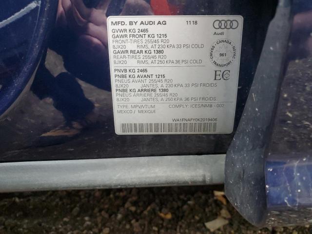 Photo 14 from auction – 2019 AUDI Q5 TECHNIK with VIN WA1FNAFY0K2019406