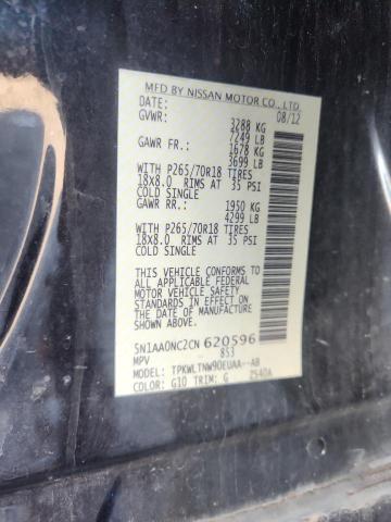 Photo 14 from auction – 2012 NISSAN ARMADA SV with VIN 5N1AA0NC2CN620596