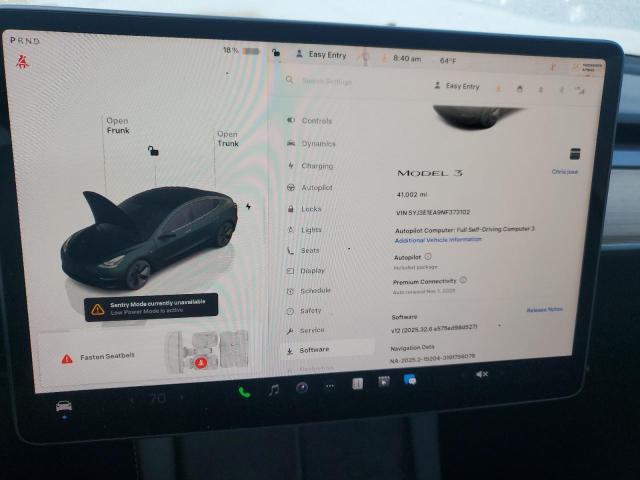 Photo 9 from auction – 2022 TESLA MODEL 3 with VIN 5YJ3E1EA9NF373102