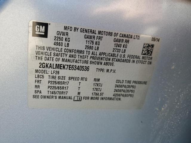 Photo 14 from auction – 2014 GMC TERRAIN SL with VIN 2GKALMEK7E6340536