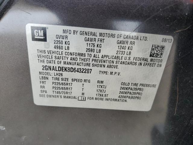 Photo 14 from auction – 2013 CHEVROLET EQUINOX LT with VIN 2GNALDEK8D6432207